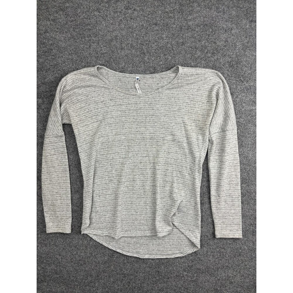 Kuhl Shirt Womens Small Gray‎ Striped Scoop Neck Long Sleeve Tunic Top Relaxed